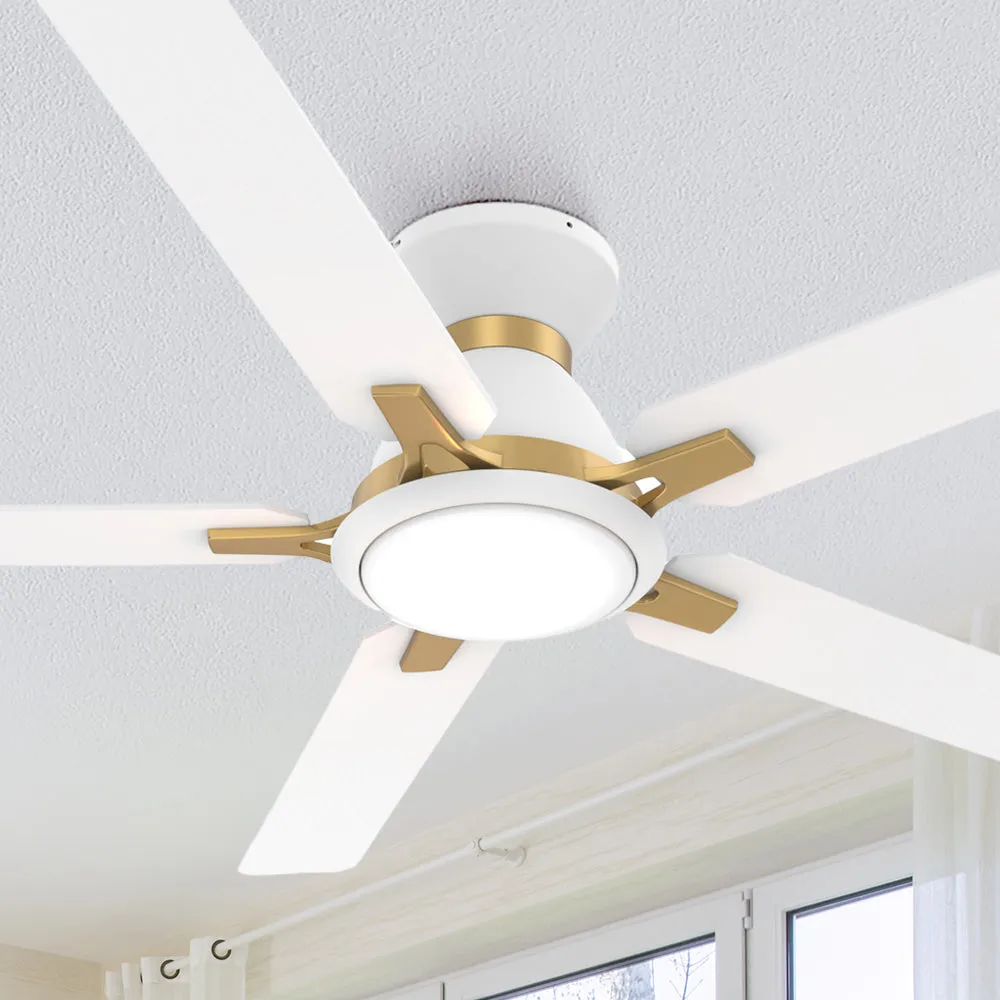 Essex Smart Low Profile Ceiling Fan with LED Light Outdoor/Indoor 52”