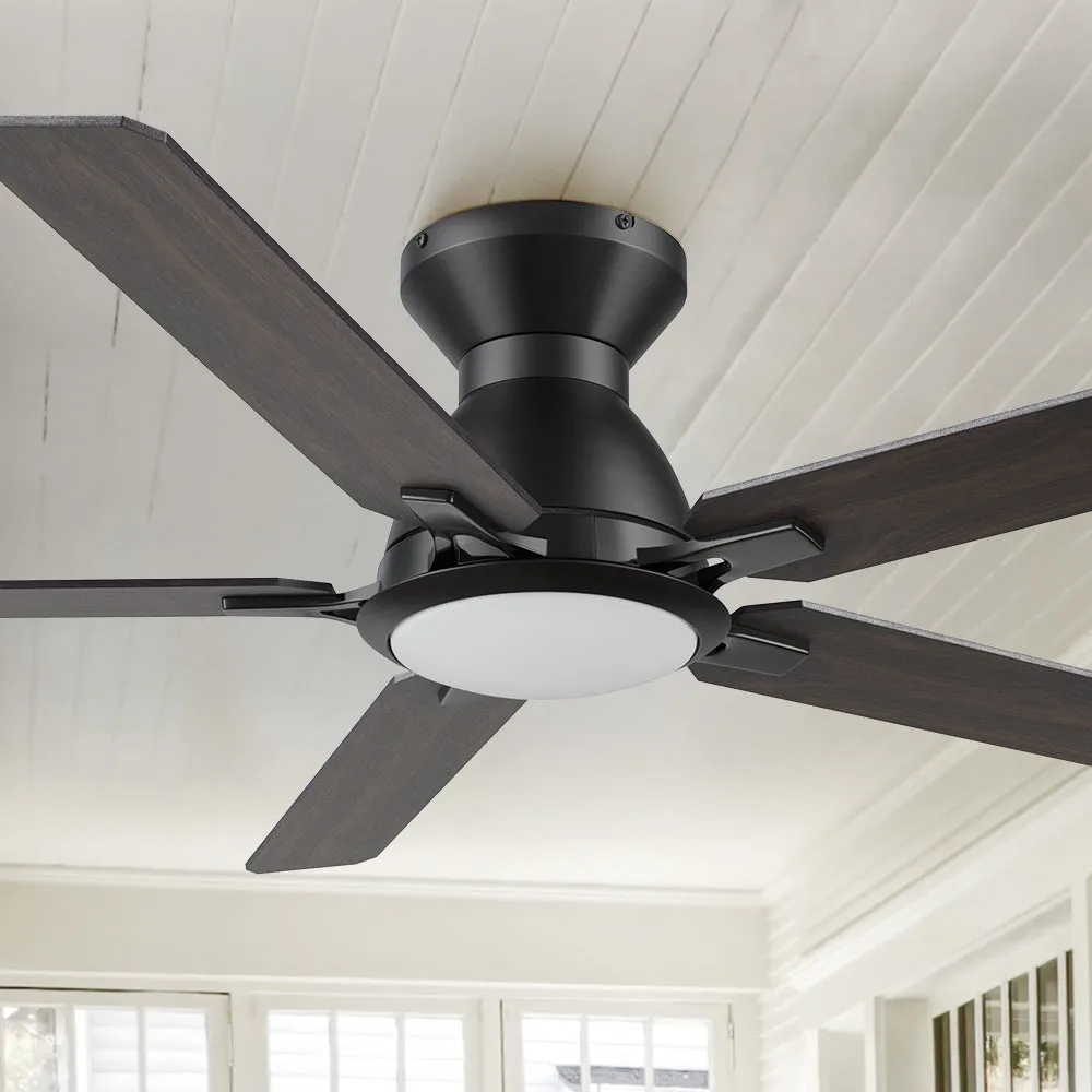 Essex Smart Low Profile Ceiling Fan with LED Light Outdoor/Indoor 52”