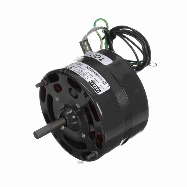 Fasco Direct Drive Motor, 1500 RPM, 1/12 HP, 115 V, 4.4" Diameter, Open Air Over