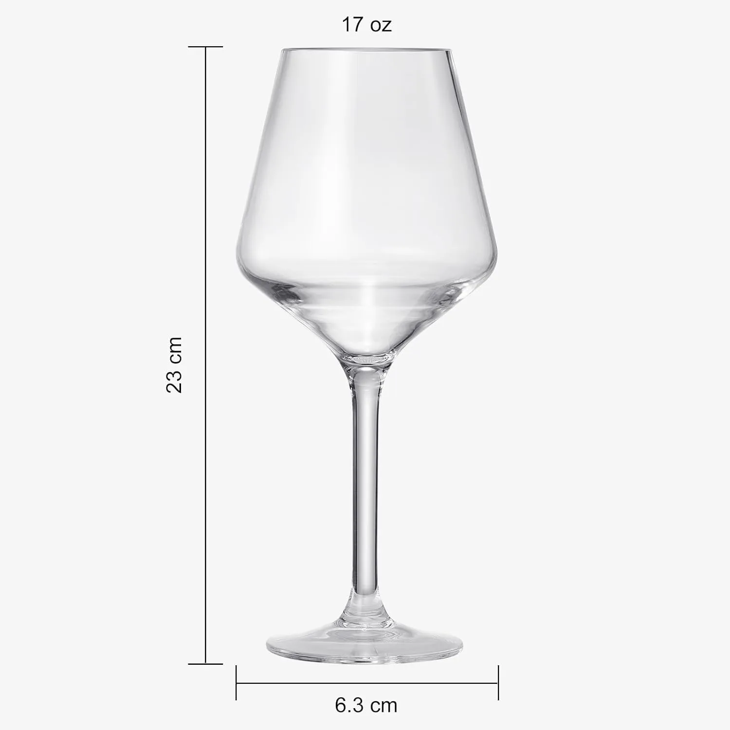 Floating Stemmed Wine Glasses - Set of 6