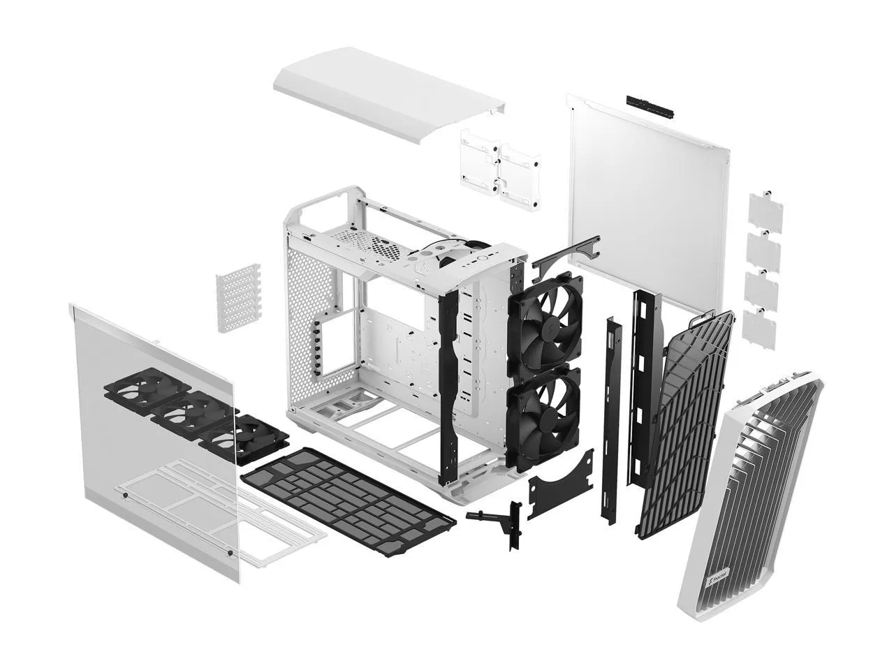 Fractal Design Torrent Compact White TG Clear Tint ATX Case FD-C-TOR1C-03