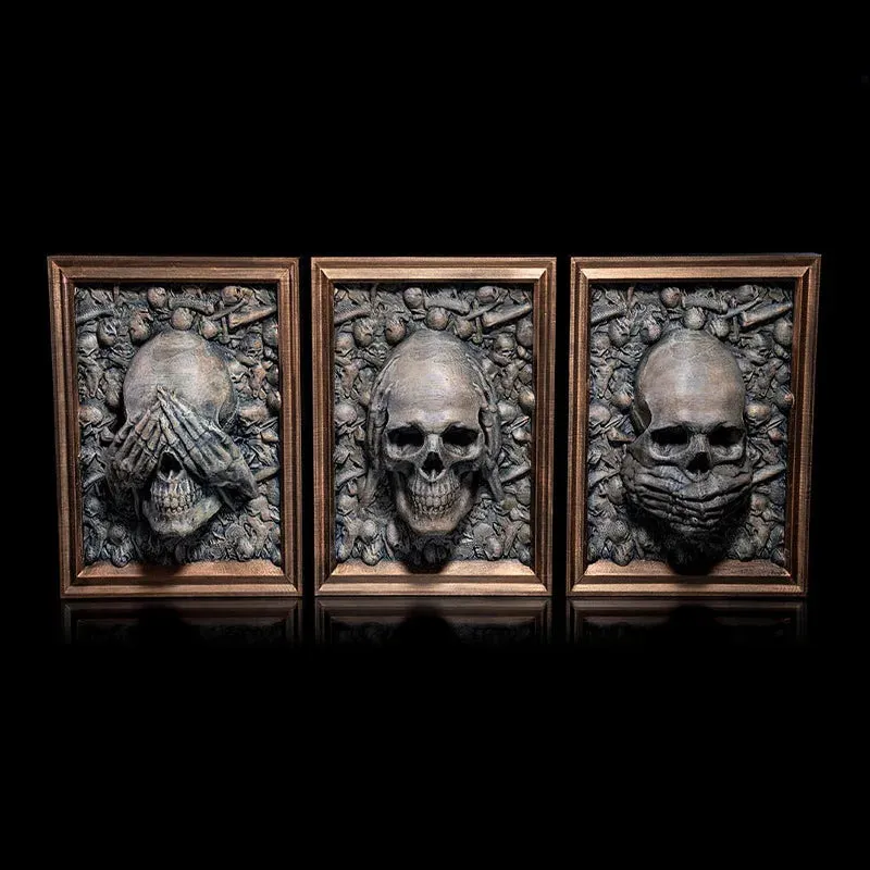 Frame Resin Crafts Skull Photo Frame Viking Wall Decorations