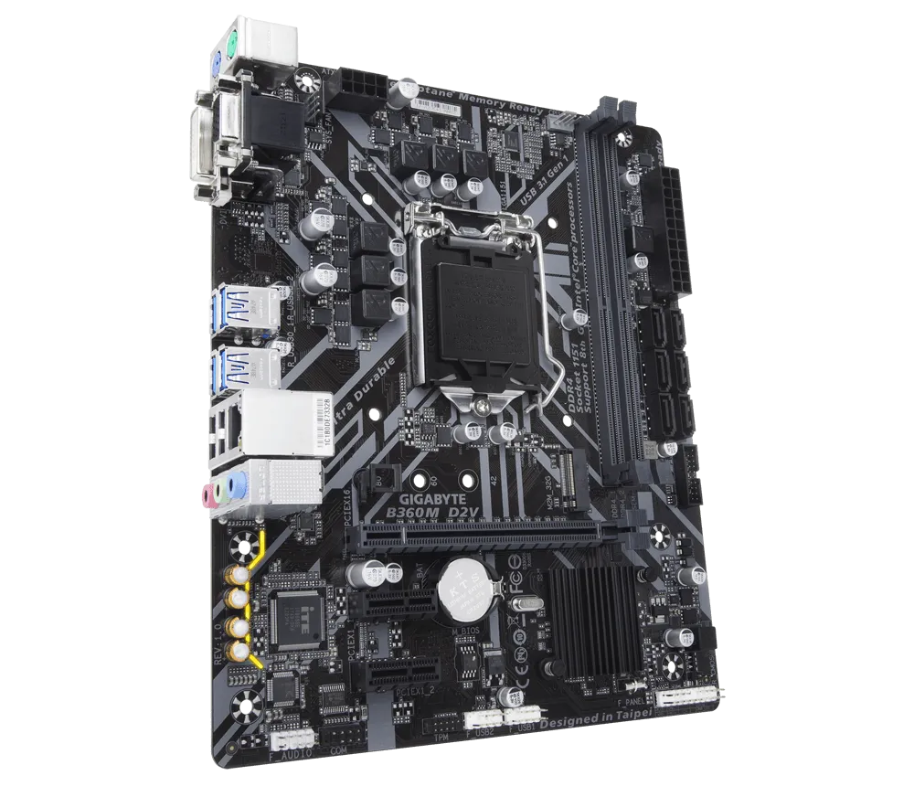 Gigabyte GA-B360M-D2V/Power Motherboard 1151 Supports 9th and 8th Gen Intel DDR4