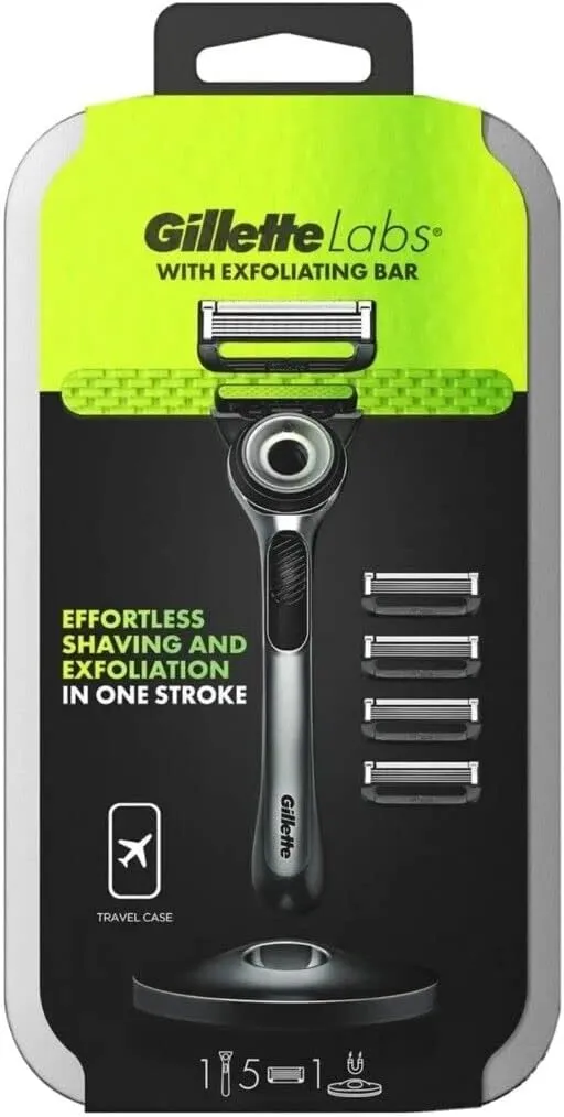 Gillette Labs Razor with Exfoliating Bar - 1 Handle & 5 Blades