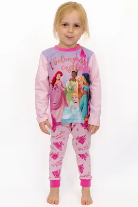 Girls Disney Princess 'I Belong In A Castle' Long Pyjama Set