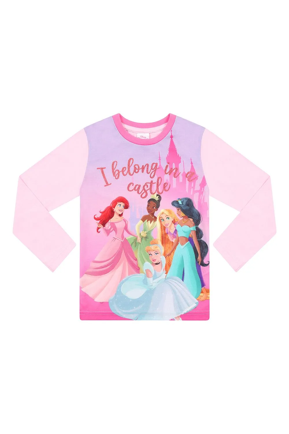 Girls Disney Princess 'I Belong In A Castle' Long Pyjama Set