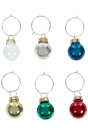 Glass Bauble Wine Charms