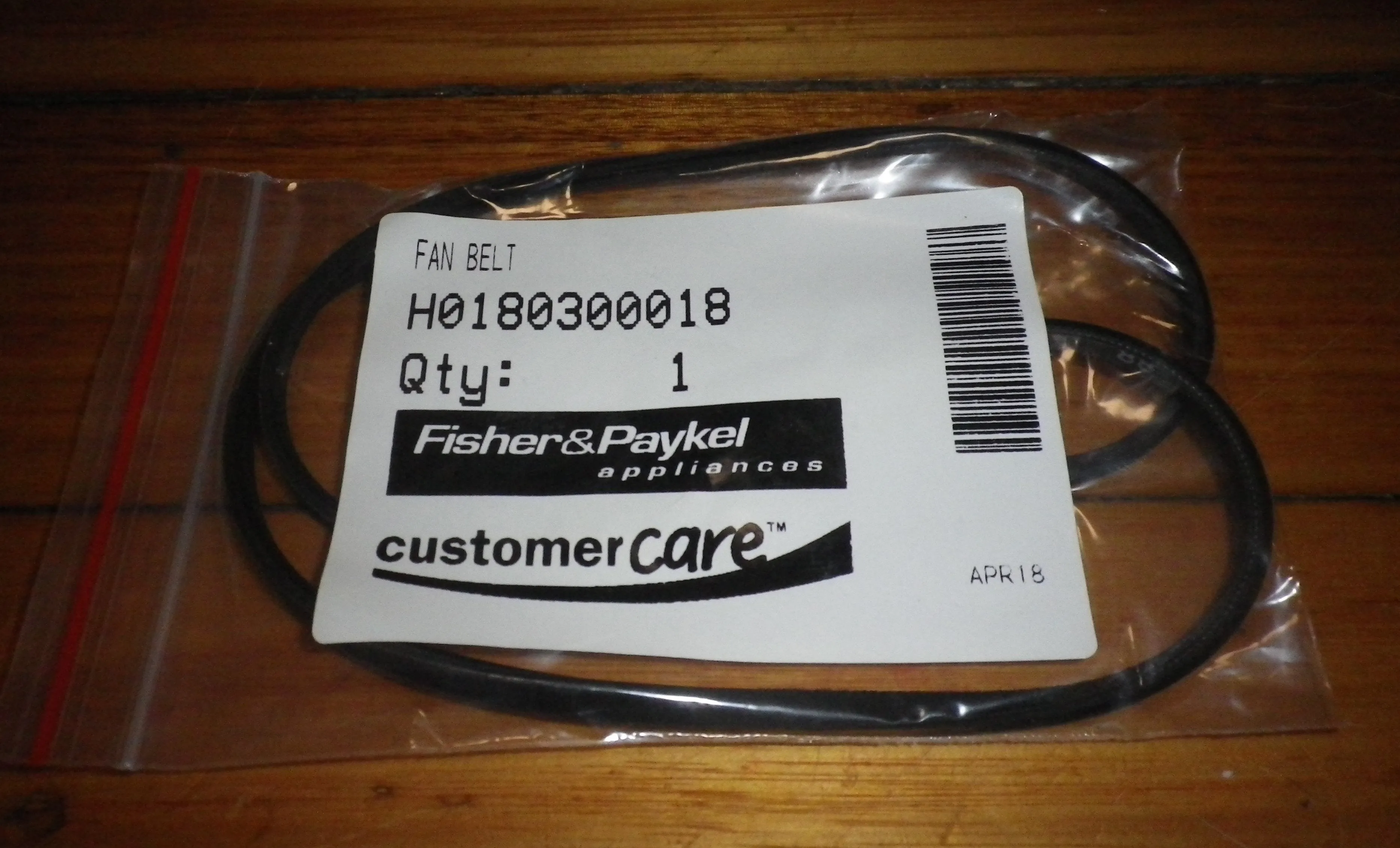 Haier, Fisher & Paykel DH8060P1 Dryer Fan Blower Belt - Part # H0180300018