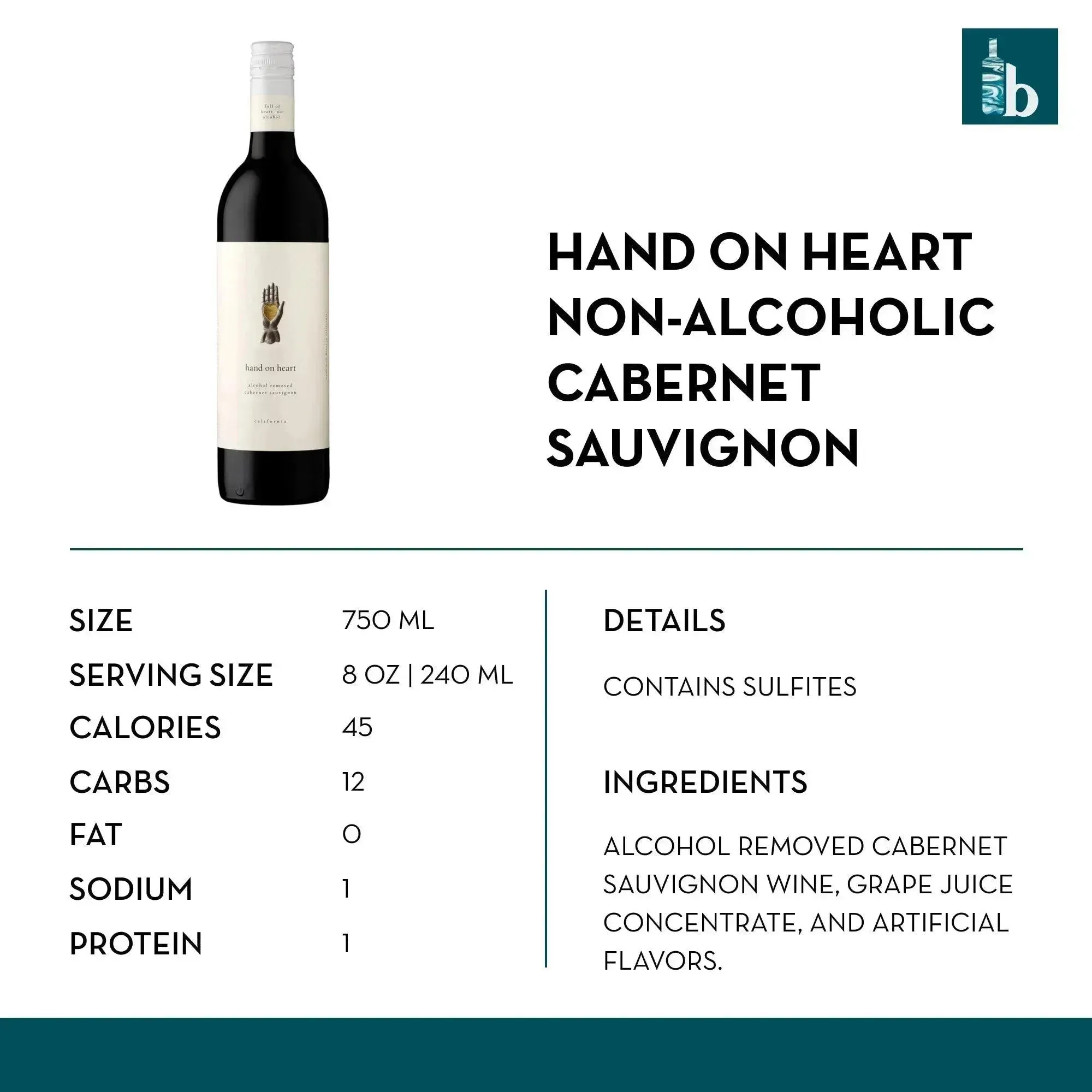 Hand on Heart Non-Alcoholic Cabernet Sauvignon