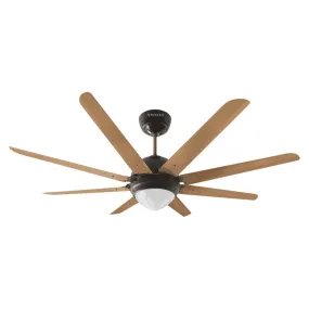 Havells Octet Ceiling Fan With Under Light 1320mm 8 Blades Walnut Black Nickel