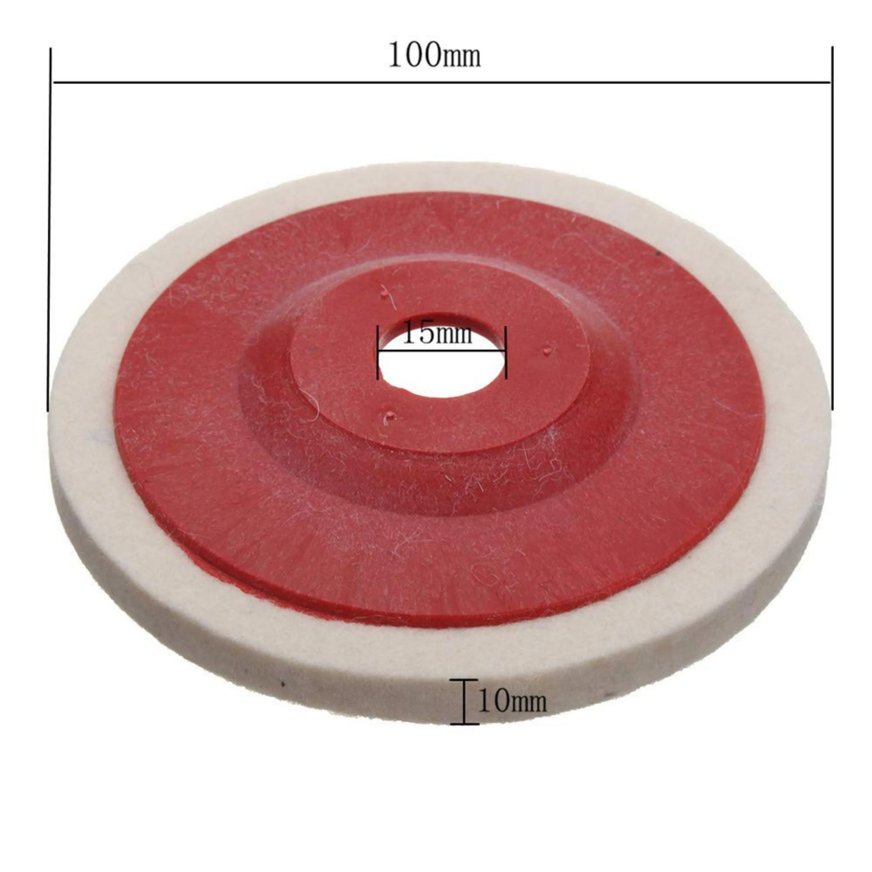 Homdum MAF Wool Felt buffing pad wheel disc for polishing stainless steel metal marble glass ceramic, 4 inch angle grinder