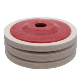 Homdum MAF Wool Felt buffing pad wheel disc for polishing stainless steel metal marble glass ceramic, 4 inch angle grinder