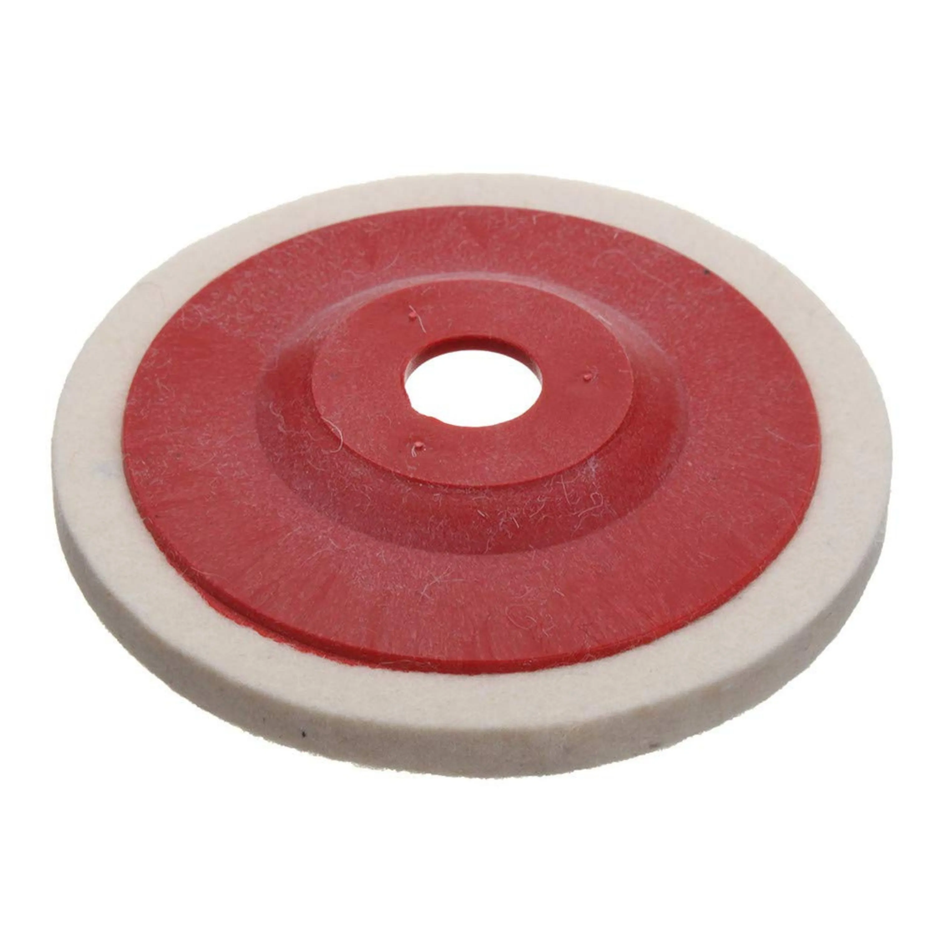 Homdum MAF Wool Felt buffing pad wheel disc for polishing stainless steel metal marble glass ceramic, 4 inch angle grinder