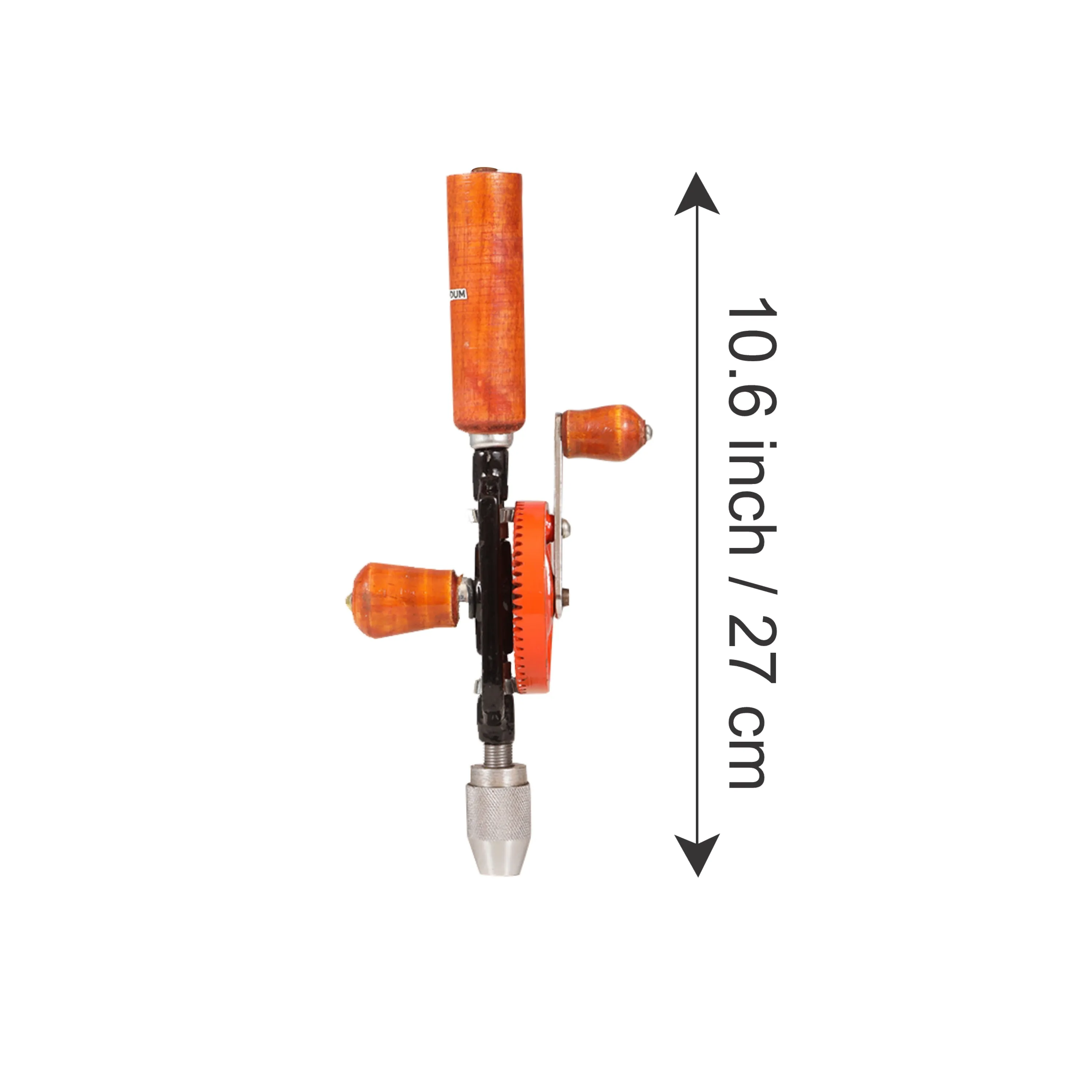 Homdum Mechanical hand drill machine for home use ¼ inch keyless drill chuck with 13 Pcs Hss Drill Bit Set for Wood, Aluminum and Plastic drilling.