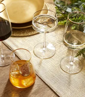 Horizon Crystal Gold-Rimmed Glassware Collection