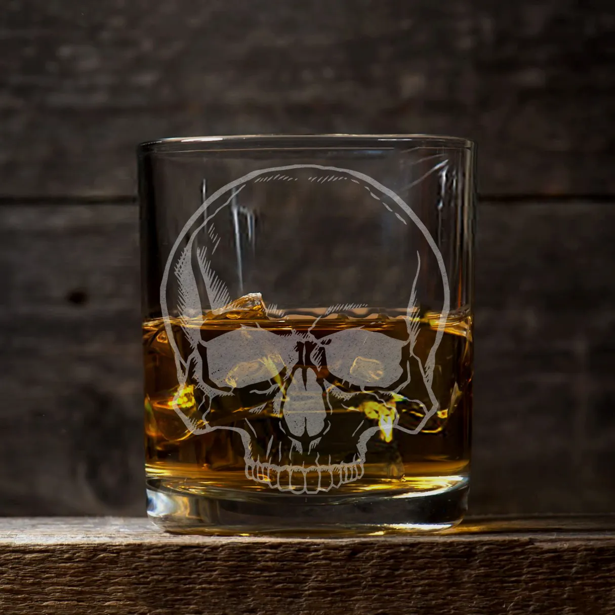 HUMAN SKULL Whiskey Glass by Lumengrave