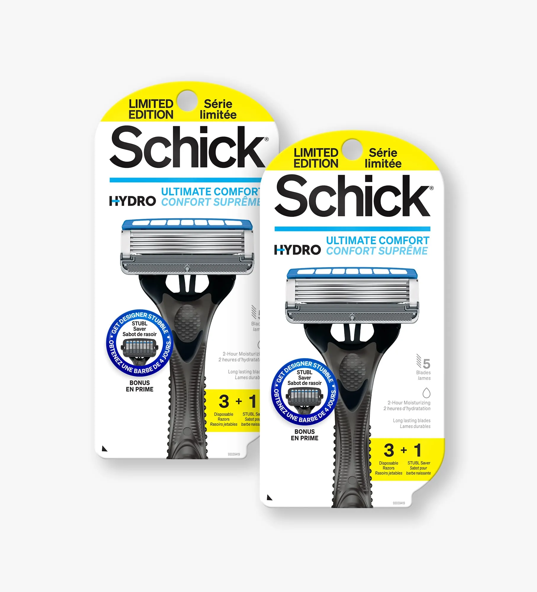 Hydro® Ultimate Comfort Disposable Razor with Bonus Schick STUBL Saver™