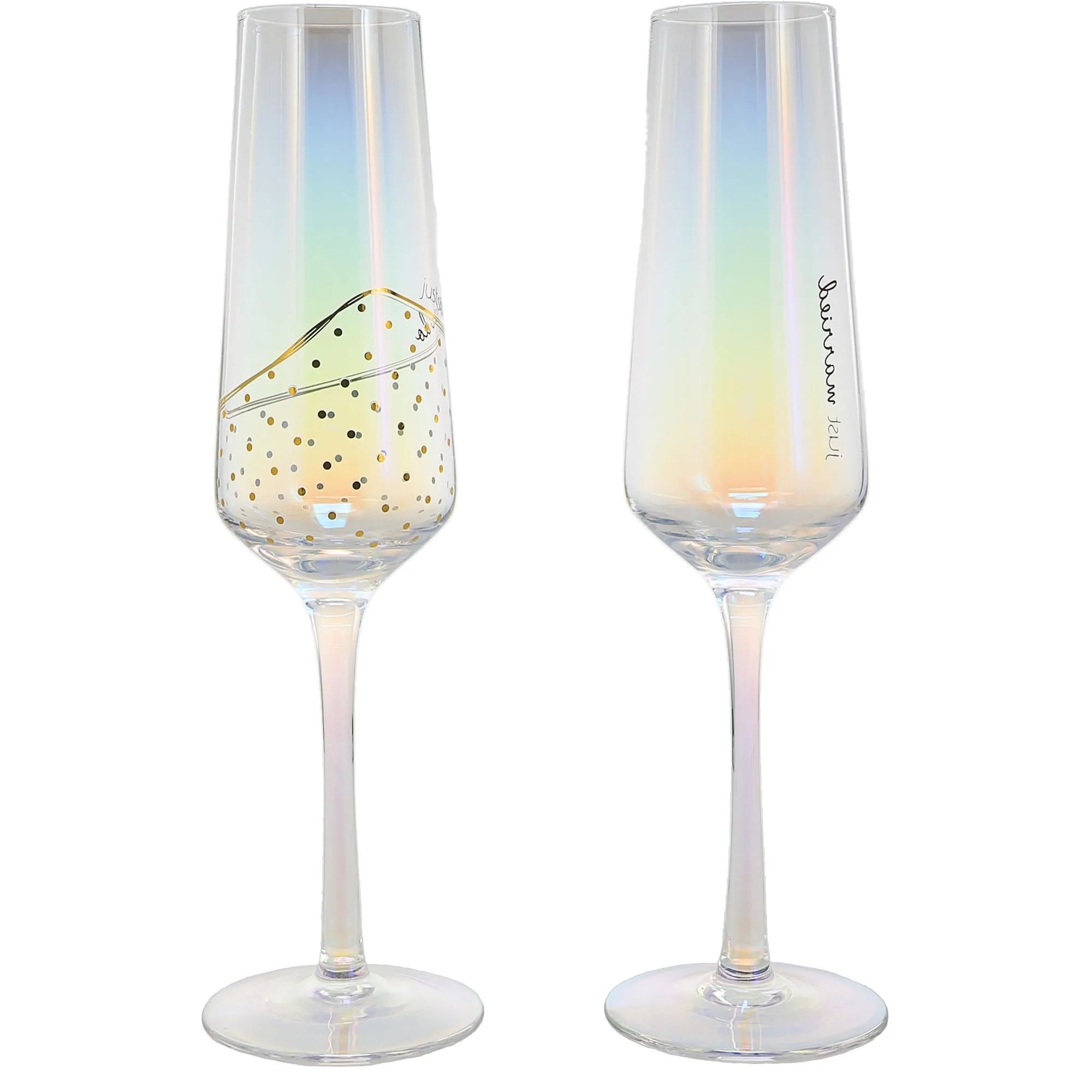 I Do 8 oz Glass Toasting Flute (Set of 2)