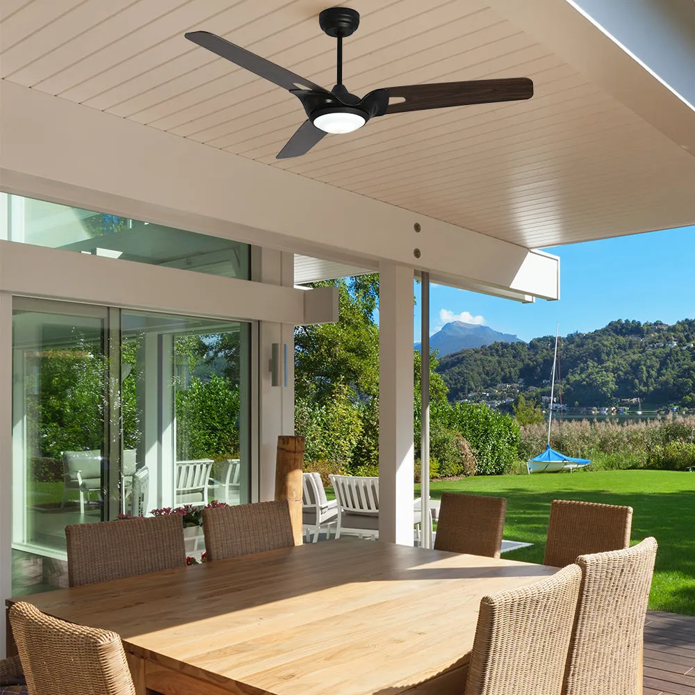 Innovator Smart Outdoor Ceiling Fan with Dimmable LED Light Remote 56"