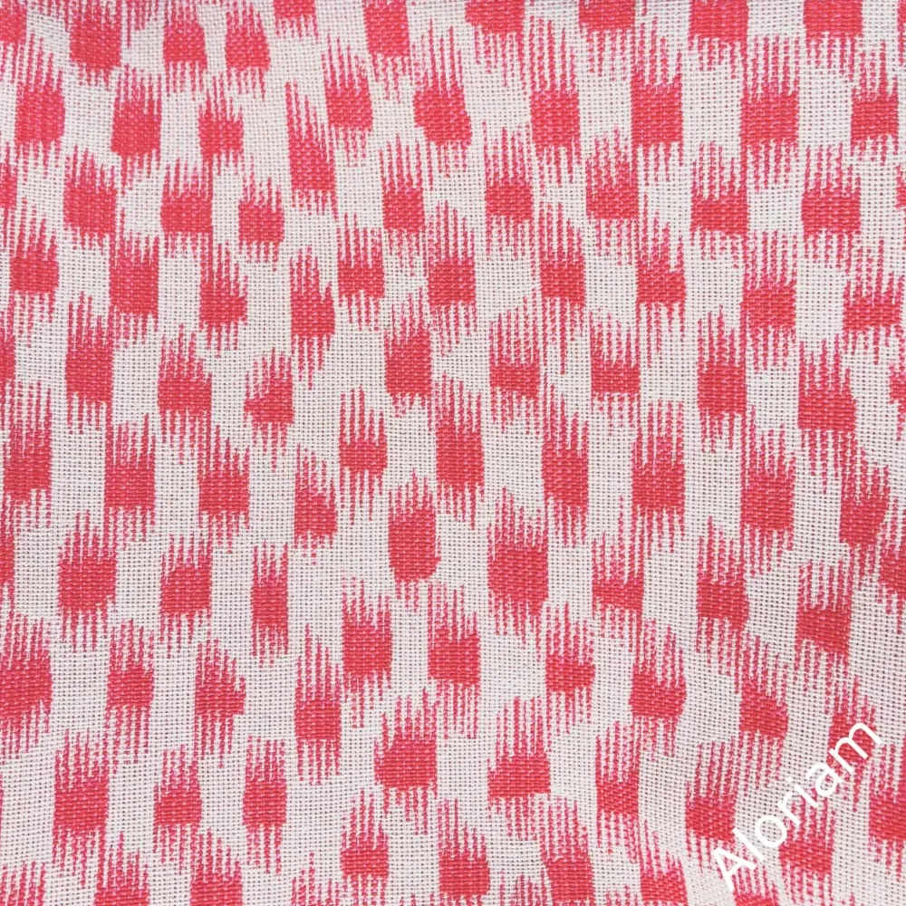 Izmir Pink Off-White Ikat Blocks Pillow Cover