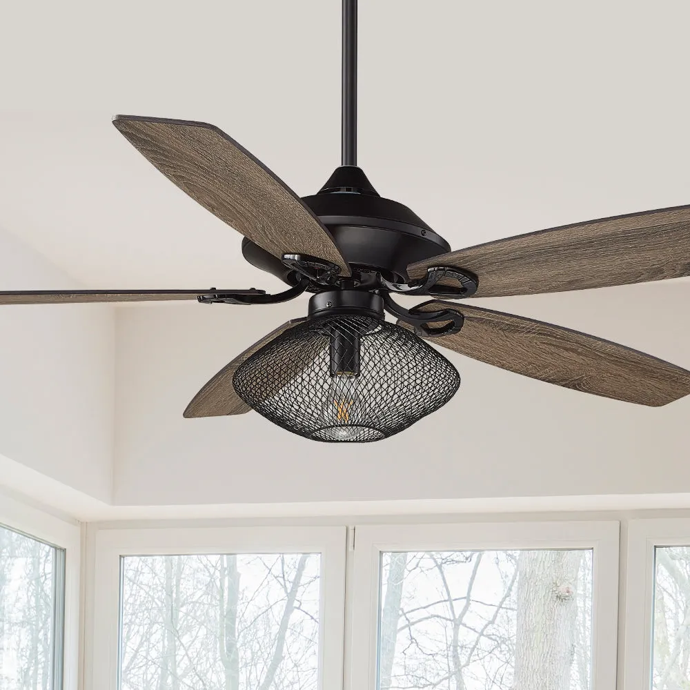 Keller ceiling fan with Led light and remote control 52 inch 10 speed