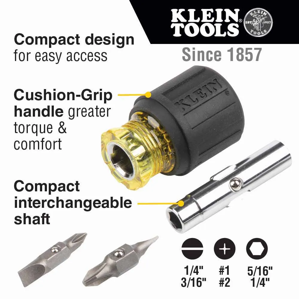 Klein 85514 Multi-Bit Screwdriver and Nut Driver Set (3-Piece)