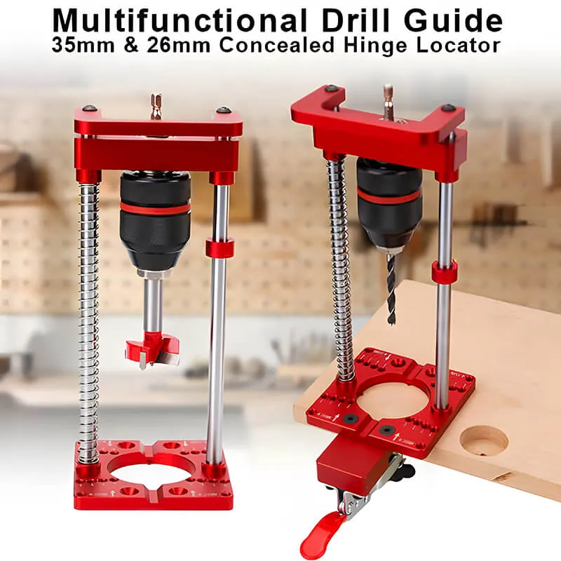 Levoite™ Precision Drill Guide Drill Stand & Concealed Hinge Drill Locator