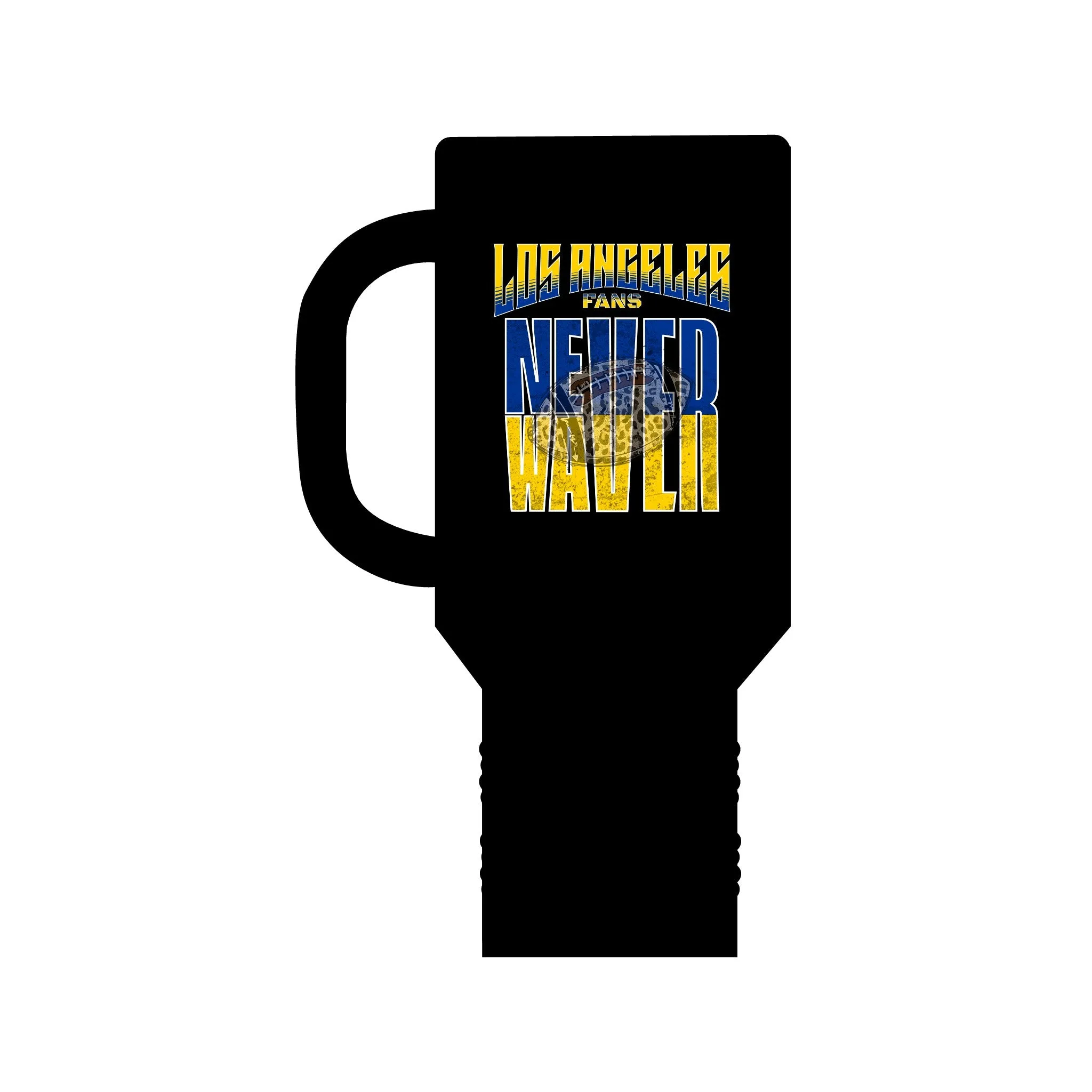 Los Angeles Fans Never Waver W-Leopard Football Insulated Travel Mug, 40oz