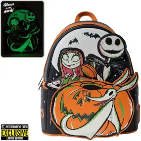 Loungefly The Nightmare Before Christmas Disney 100 Glow-in-the-Dark Mini-Backpack - Entertainment Earth Exclusive