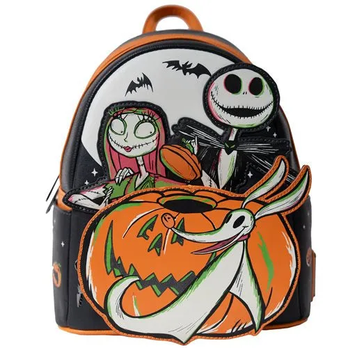 Loungefly The Nightmare Before Christmas Disney 100 Glow-in-the-Dark Mini-Backpack - Entertainment Earth Exclusive