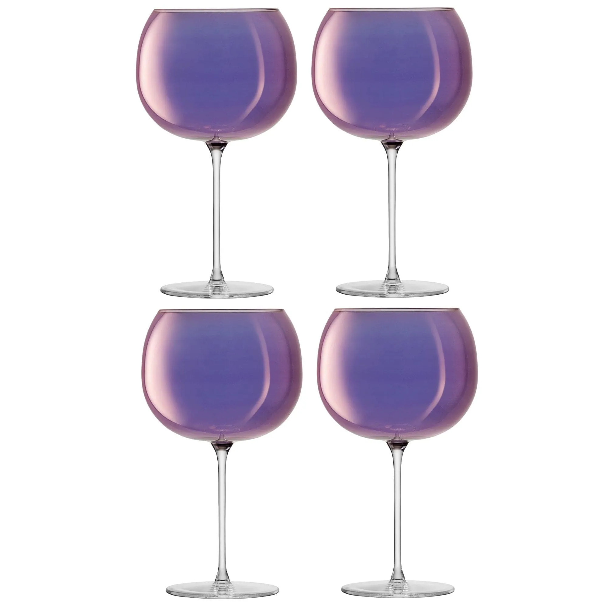 Lsa Aurora Balloon Glass Polar Violet X 4