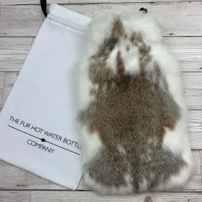 Luxury Rabbit Fur Hot Water Bottle | British Made Hot Water Bottle - Large - #240