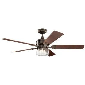 Lyndon 60" Patio LED Ceiling Fan in Olde Bronze