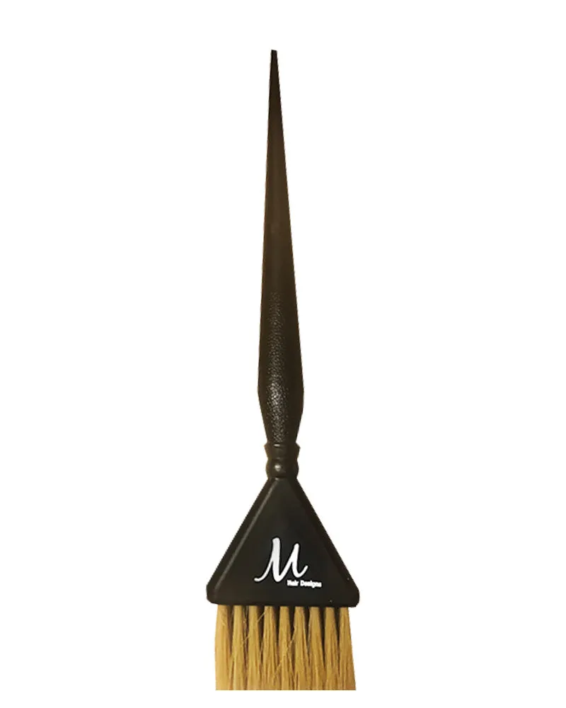 M Hair Desings Tint Brush Brown Bristles H 8.5" x W 1.75" Black Handle