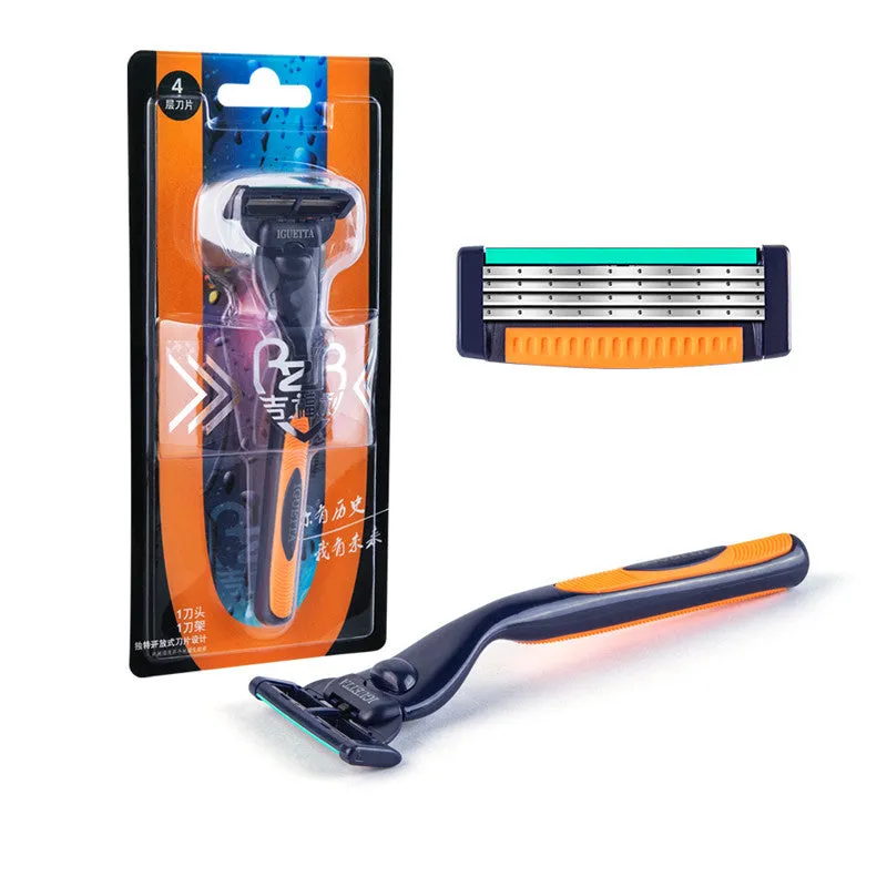 Manual razor 4-layer razor blade