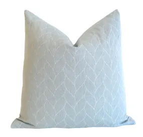 Marian: A Quilted Pillow Cover in Soft Light Blue