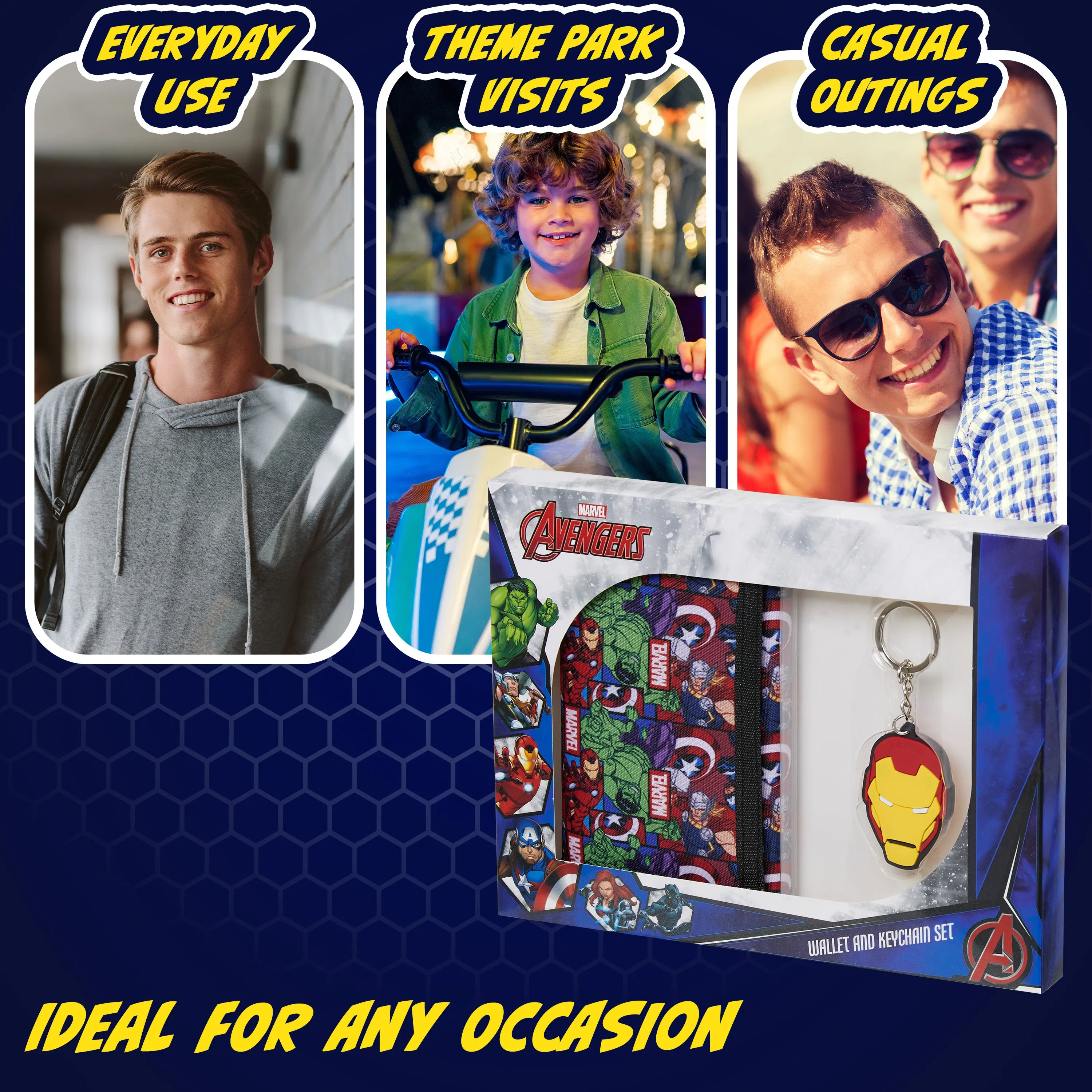 Marvel Boys Wallet and Keyring Gift Set - Multi Avengers