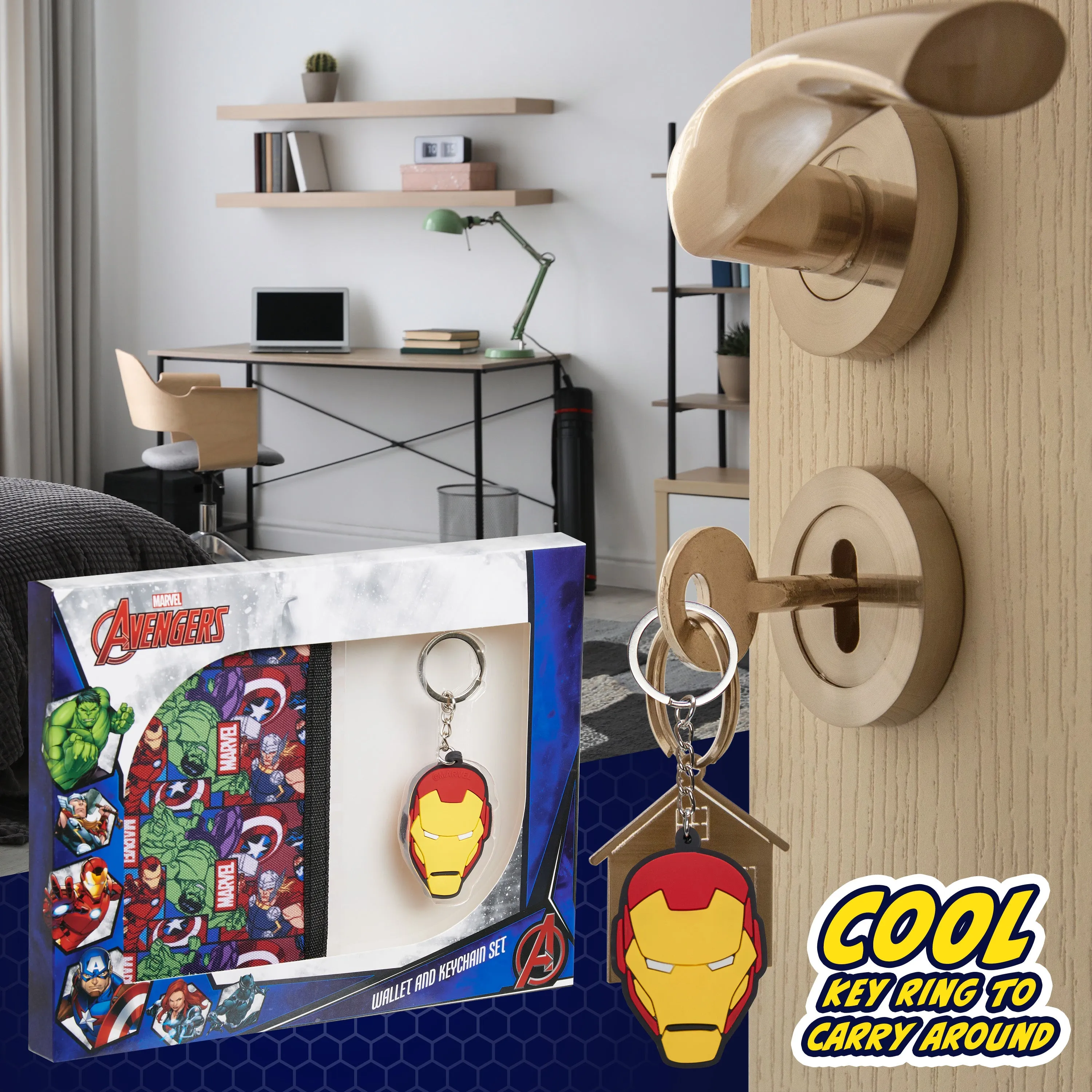 Marvel Boys Wallet and Keyring Gift Set - Multi Avengers