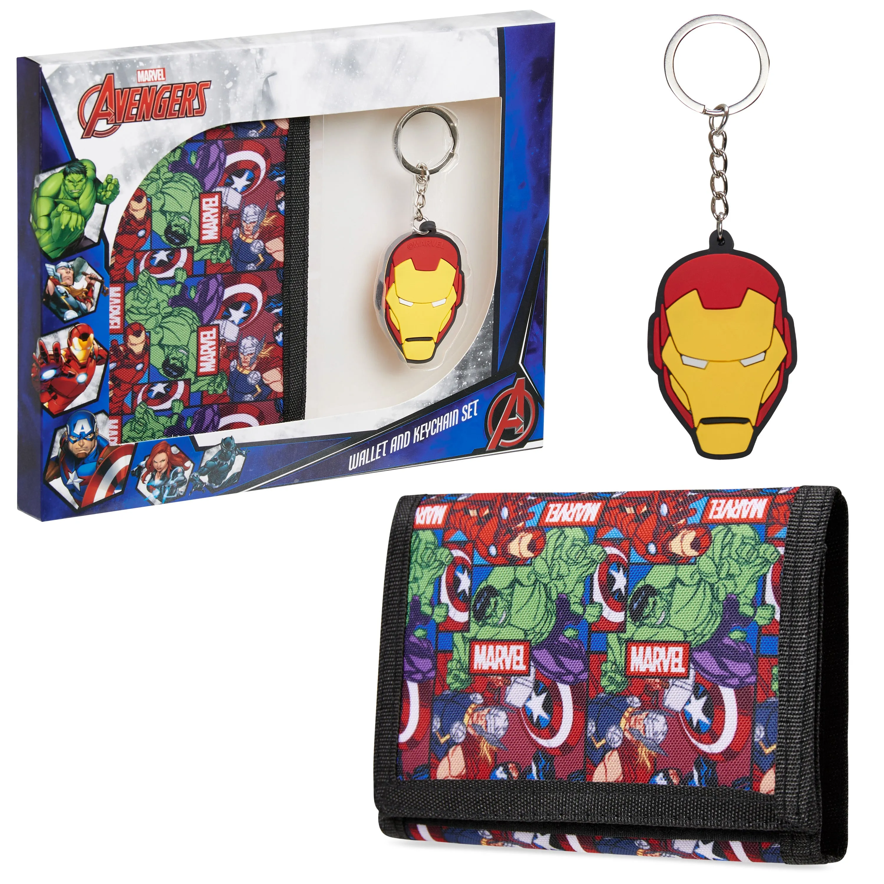 Marvel Boys Wallet and Keyring Gift Set - Multi Avengers