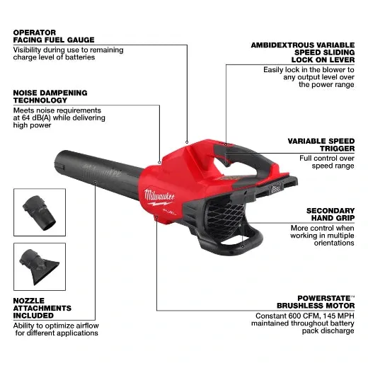 Milwaukee 2824-20 M18 FUEL™ Dual Battery Blower (Bare Tool)