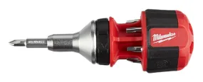 Milwaukee 48-22-2330 Ratcheting Multi-Bit Driver, 1/4 in Drive, Hex Drive, 4.55 in OAL, Plastic Handle, Magnetic :EA: QUANTITY: 1