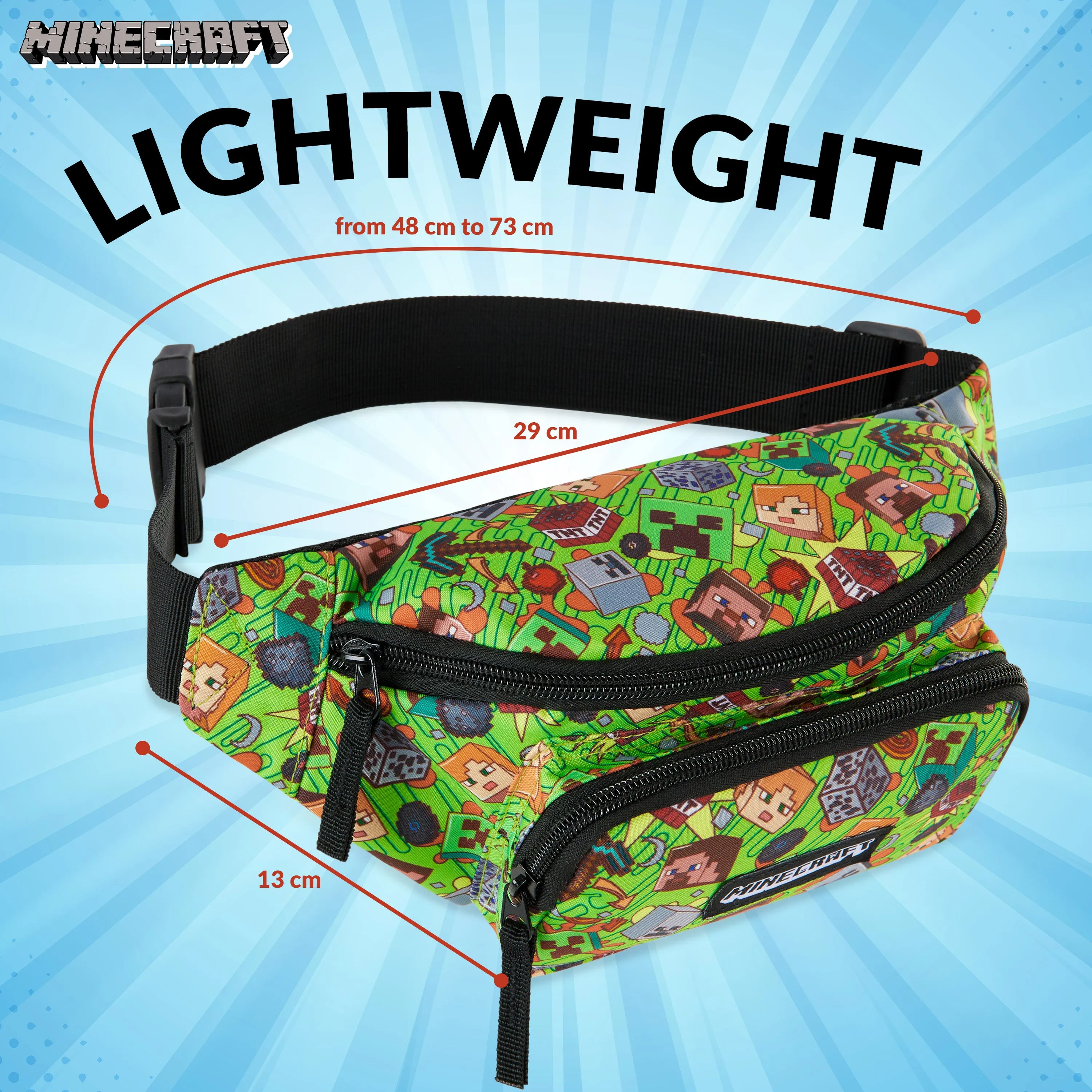 Minecraft Boys Fashion Waist Pack Adjustable Strap