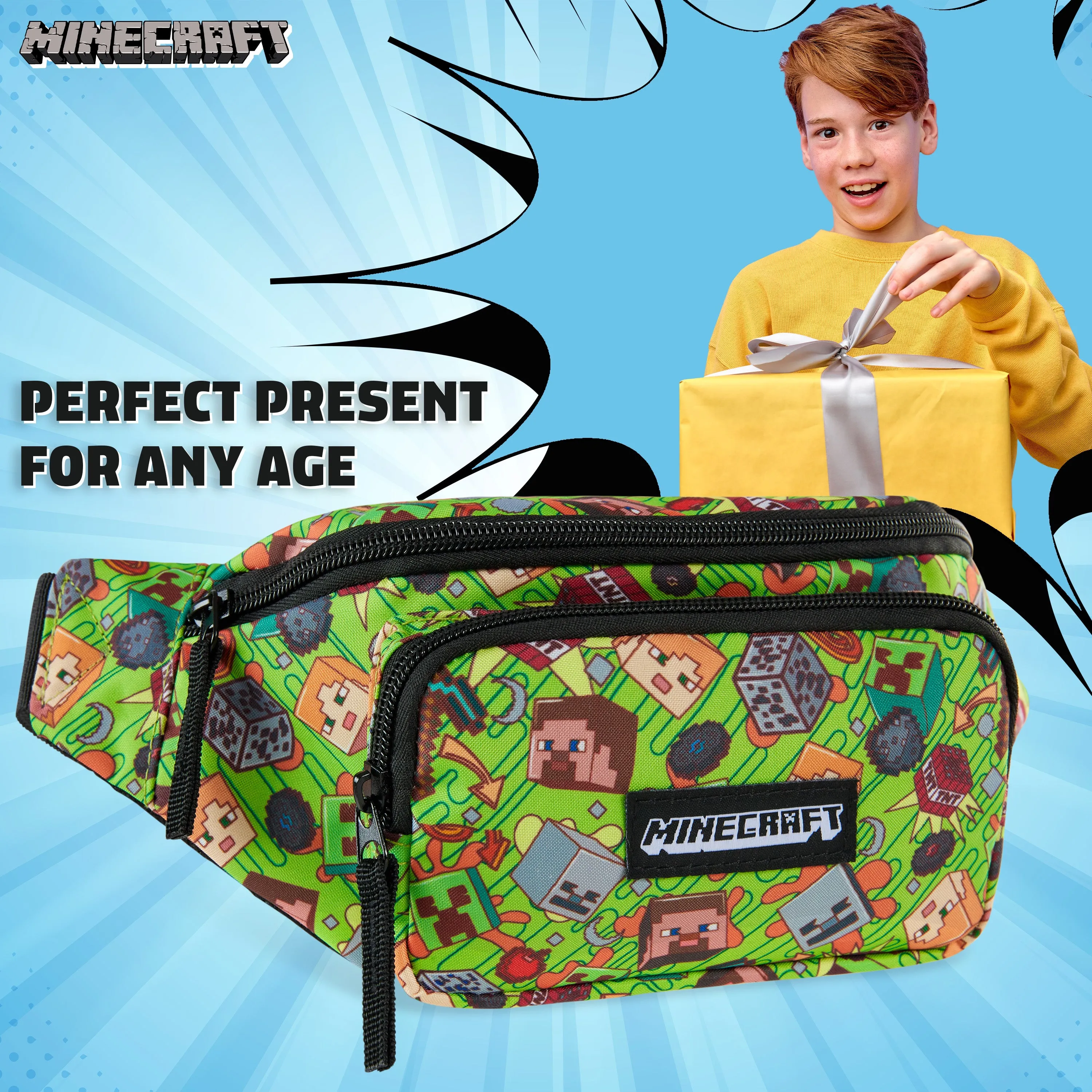 Minecraft Boys Fashion Waist Pack Adjustable Strap