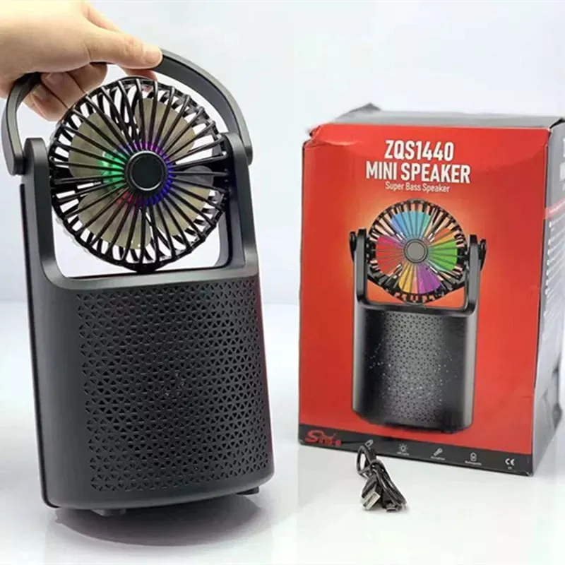 Mini Bluetooth Speaker with Fan LED Light ZQS1440