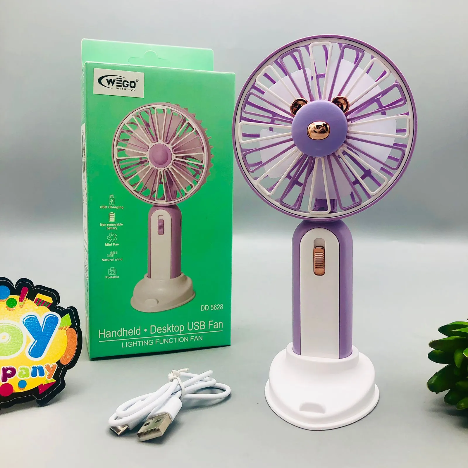 Mini Handheld & Desktop Lighting Function Fan