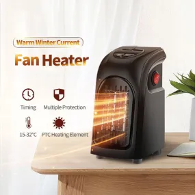 Mini Room Air Wall Heater Ceramic Heating Warmer Fan