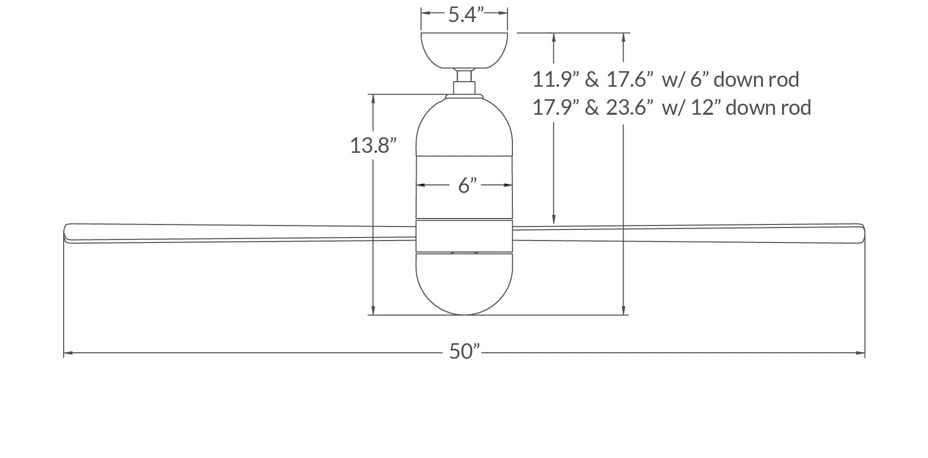 Modern Fan Cirrus 50" DC Ceiling Fan - No Light