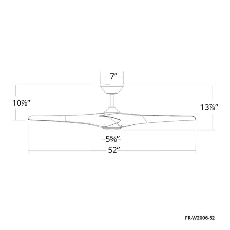 Modern Forms FR-W2006-52L Zephyr 52" Ceiling Fan with LED Light Kit, 4CCT Selectable