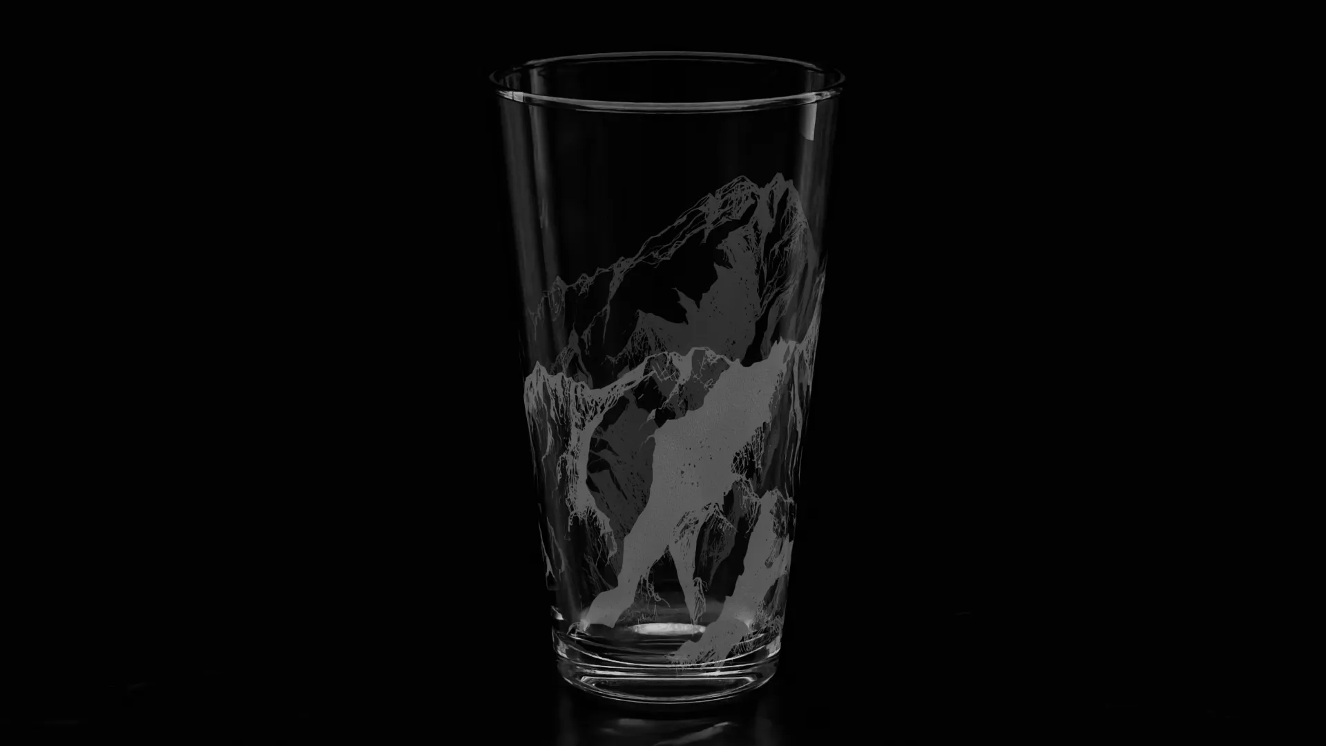 MOUNTAINS Pint Glass by Lumengrave