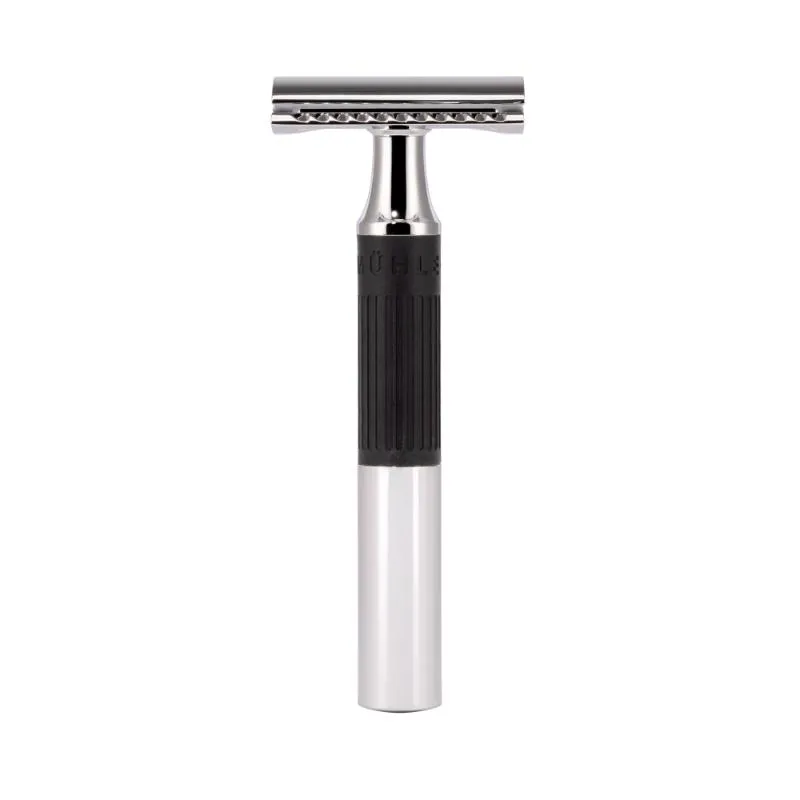 MUHLE Neo, Chrome-plated Metal, Black, Closed Comb Safety Razor